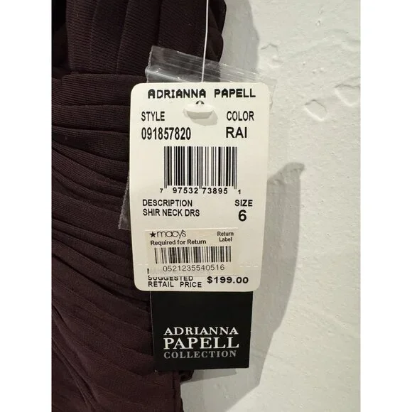 Adrianna Papell Short Formal Dress Size 6 New With Tags - Picture 6 of 15